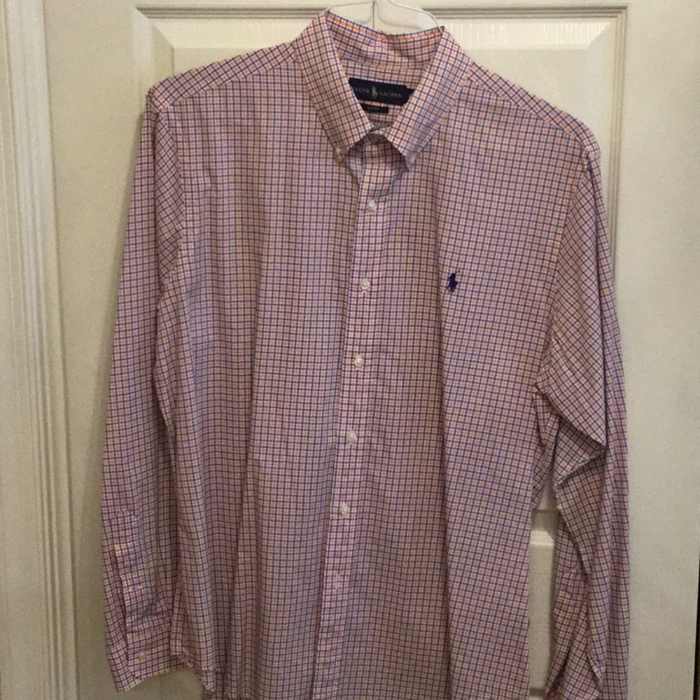 *EUC* Ralph Lauren button down slim fit shirt. Size XL.